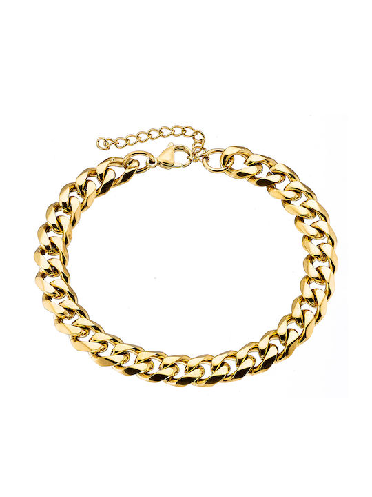 Bracelet Anklet made of Steel Gold Plated