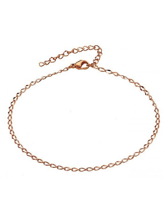 Bracelet Anklet Chain made of Steel Gold Plated