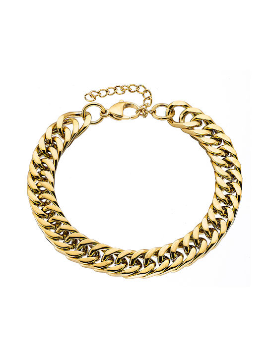 Bracelet Anklet Chain made of Steel Gold Plated