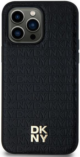 DKNY Pattern Umschlag Rückseite Kunststoff / Leder Schwarz (Galaxy S24)