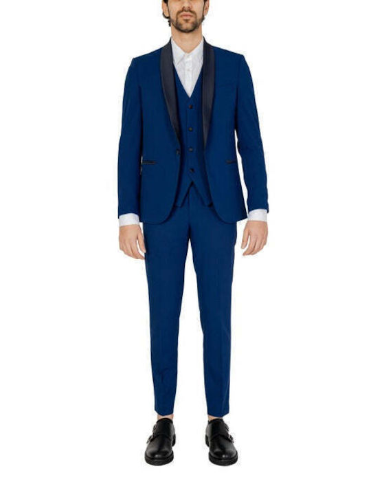 Mulish Men's Summer Suit Blue