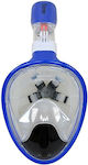 Extreme Diving Mask Silicone Full Face with Breathing Tube in Blue color