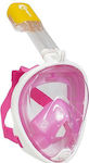 Masca de scufundare Silicon Full Face cu tub de respirație Mare în culoarea Roz