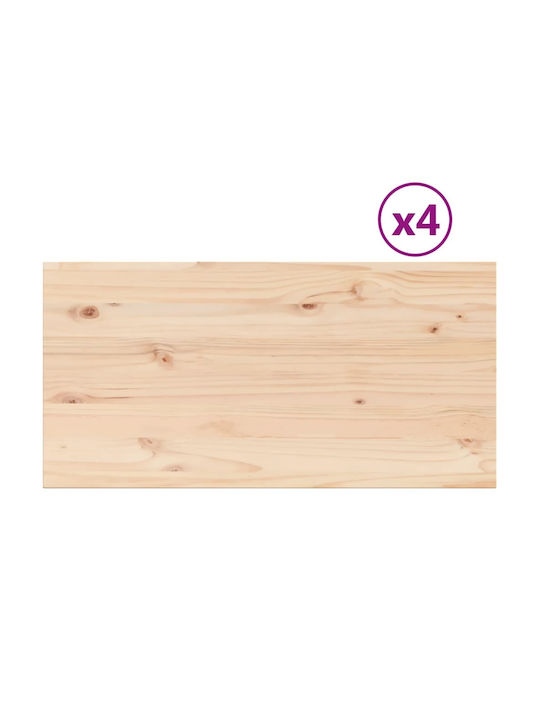 vidaXL Rectangular Table Surface made of Solid Wood Masif Pine 90x45x2.5cm 847435 4pcs