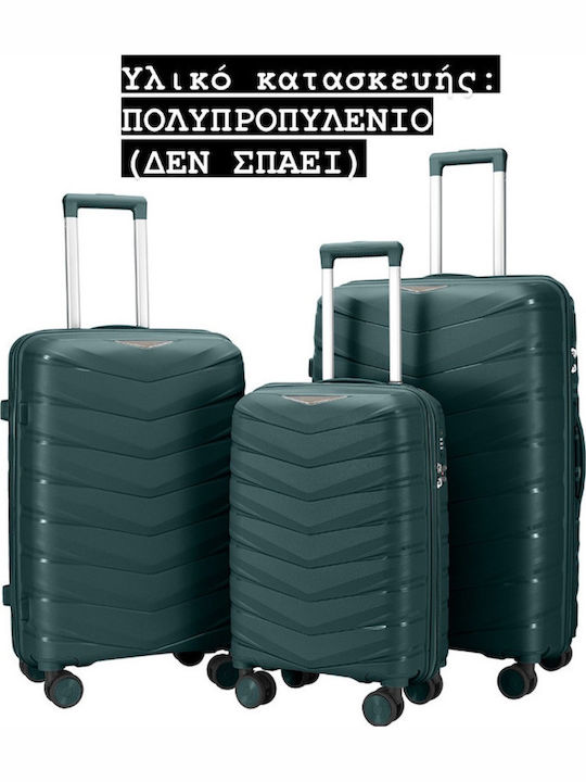 Ormi ESH-B012 Hartgrüne Reisekoffer mit 4 Räder...