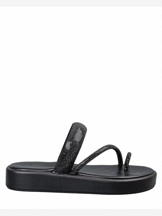 Zakro Collection Damen Flache Sandalen Flatforms in Schwarz Farbe