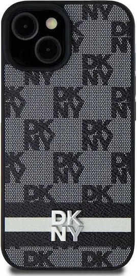 DKNY Pattern Back Cover Plastic / Piele Negru (Galaxy S24+)