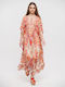 Ble Resort Collection Damen Kleid Strand Κοκκινο/ροζ/λευκο