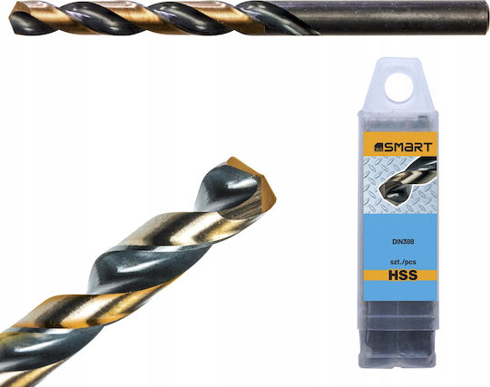 Smart Set of 10 Diamond Drills HSS with Cylindrical Shank for Metal