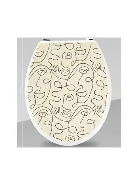 Bathlux Plastic Toilet Seat Multicolour 44cm