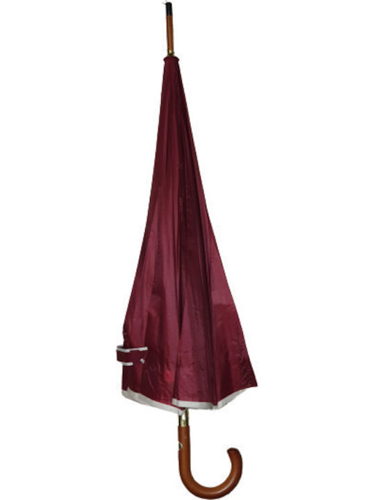 Automatic Umbrella with Walking Stick Burgundy