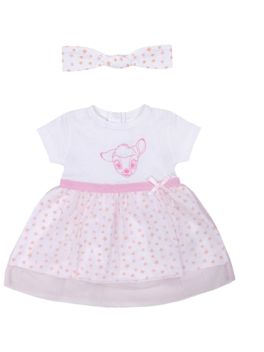 Disney Kids Dress Set with Accessories White Pink