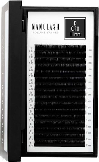 Nanolash Volumen Wimpern falsche Wimpern 0,12 D #10 mm 1 Stück