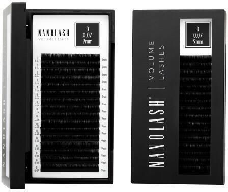 Nanolash Volume Lashes False Eyelashes 0.07 D #9 Mm 1 U