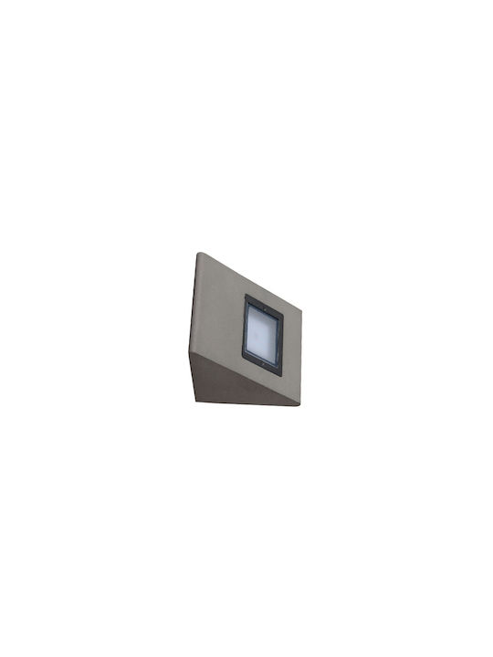 VK Lighting Outdoor Floor Lamp Projector 12W with Warm White Light IP65 Gray