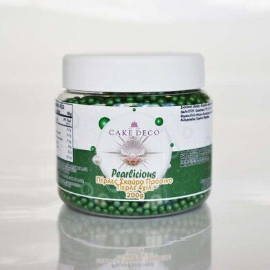 Тъмно зелени перли Pearlicious с диаметър 4 мм, 200 грама, без Е171