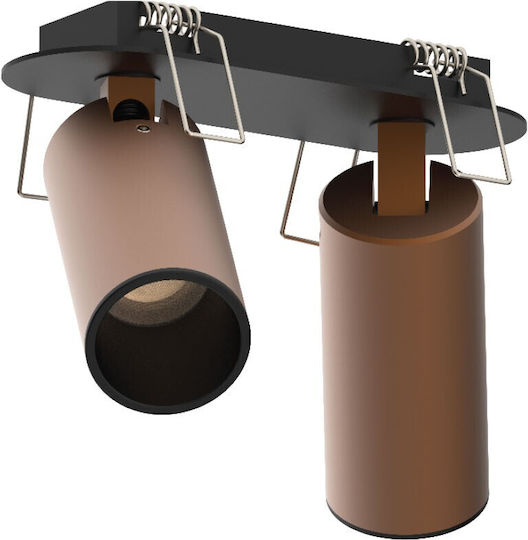 VK Lighting Double LED Warm White Spot in Bronze Color
