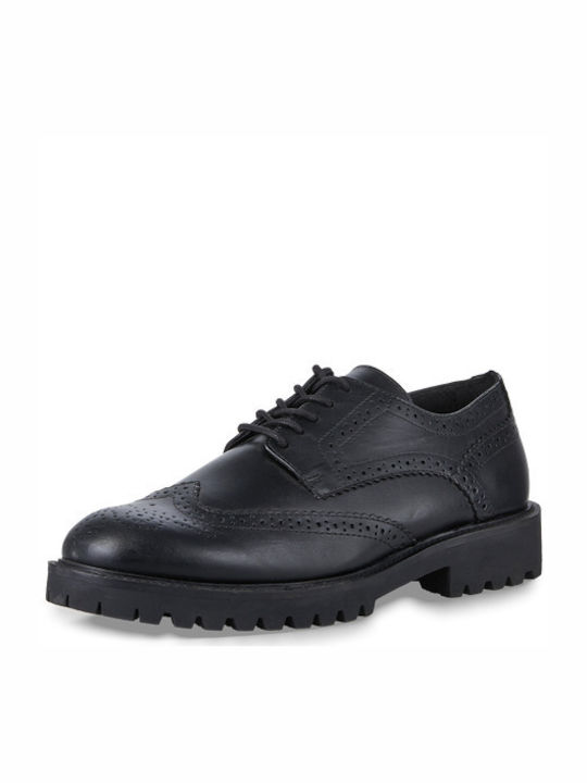 Marco Tozzi Men's Leather Oxfords Black