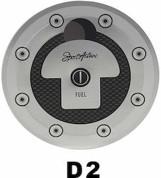 Autoline Car Protective Stickers Aluminum "D2" for Car Gas Cap 1pcs