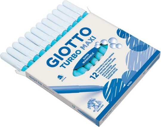 Giotto Turbo Maxi Hellblau Zeichenmarker Dicke Set 12Stück