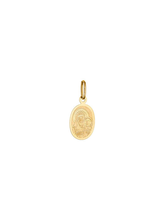 Kritsimis Heilige Ikone Kinder Amulett Konstantinato aus Gold 14K 52IK4995-P