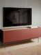 Stand TV Culoare Ceramic Roșu + Natural L144xA55xÎ37cm