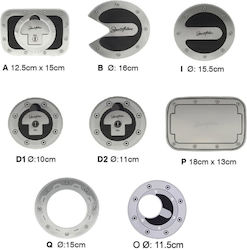 Autoline Car Protective Stickers Aluminum "C" for Car Gas Cap 1pcs