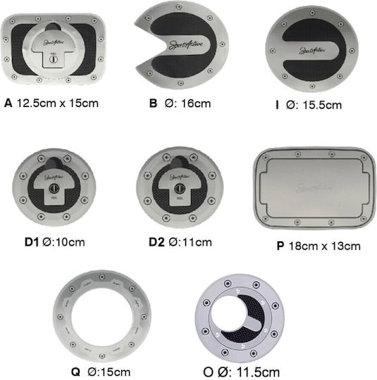 Autoline Car Protective Stickers Aluminum "C" for Car Gas Cap 1pcs