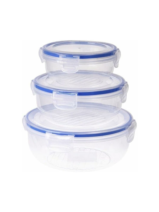 Excellent Houseware Lunchbox Kunststoff Transparent 18x18cm 3Stück