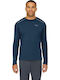 Long Sleeve Athletic Blouse Tempest Blue
