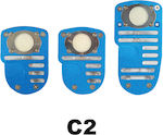 Autoline "C2" Car Pedal Set Illuminated Universal Blue 3pcs