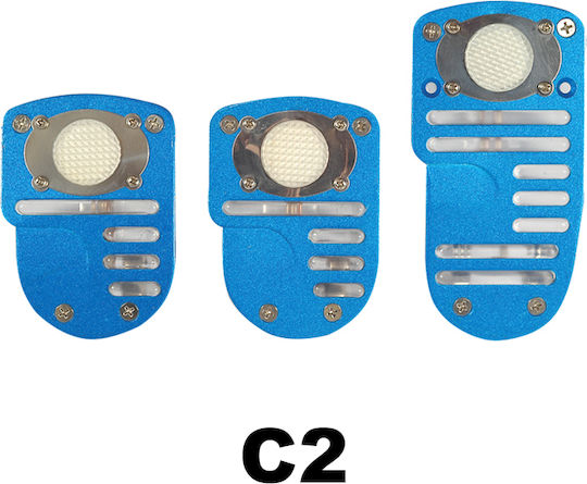 Autoline "C2" Σετ Πεταλιέρες Φωτιζόμενες Αυτοκινήτου Universal Μπλε 3τμχ