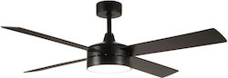 Estia Zephyrus 132cm Ceiling Fan With Black Light Fixture