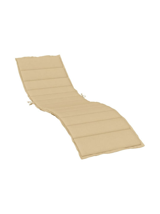 vidaXL Sun Lounger Cushion Beige 50x200cm.