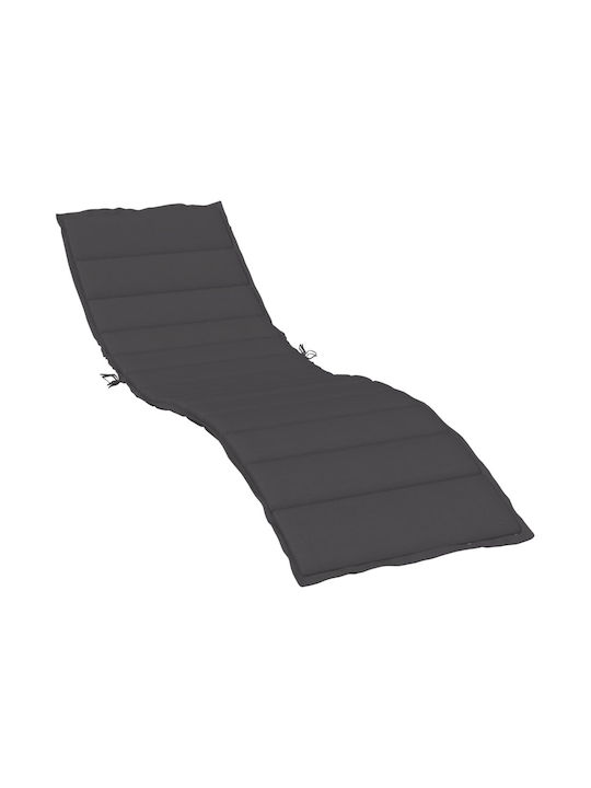 vidaXL Sunbed Cushion with Backrest Anthracite ...