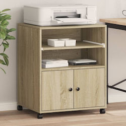 Βάση Εκτυπωτή με Ρόδες Sonoma Δρυς 60x48x74 εκ. - 840634 - Καφέ (840634)