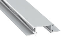 Lumines În aer liber Profil de aluminiu pentru banda LED cu Transparent Capac pentru Gips-Carton 100x5.7x1.4cm