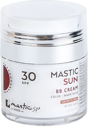 Mastic Spa BB Warm Beige Дневен Крем За Лице С SPF30 За Хидратация, Против Стареене И Зачервяване С Ориз