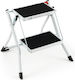 Costway Leiter Metallisch mit 2 Stufen 50cm