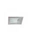 DIL Square Recessed Spot with Socket G24d Chrome 10x10cm. 1pcs