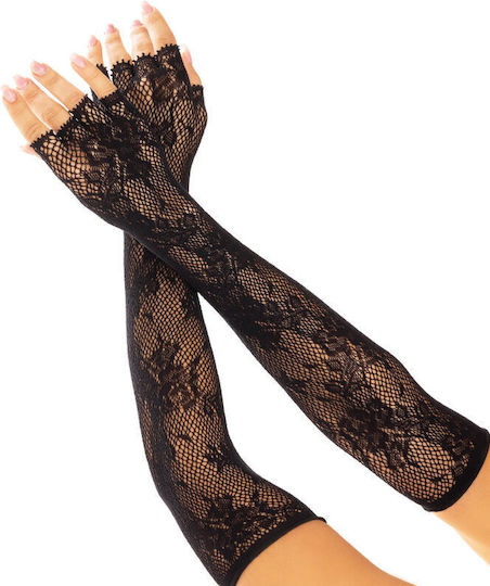 Leg Avenue Fingerless Sexy Γάντια Μαύρα