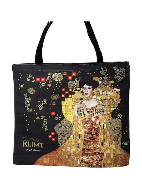 Carmani Fabric Shopping Bag in Black color