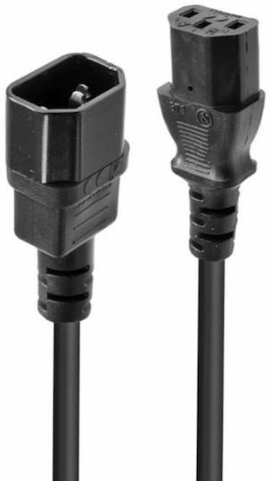 Lindy IEC C14 - IEC C13 Cable 0.5m Μαύρο 30320