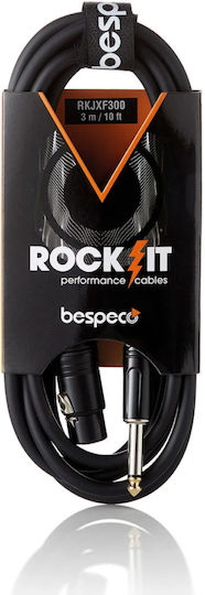 Bespeco XLR female to 6.3mm male 3m Cable (RKJXF300)