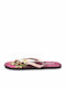 Idla Flache Sandalen für Damen in Burgundisch Farbe