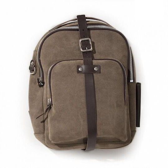 Unit Garage U033 Suede Moss Grey Motorcycle Tank Bag with Straps 23lt