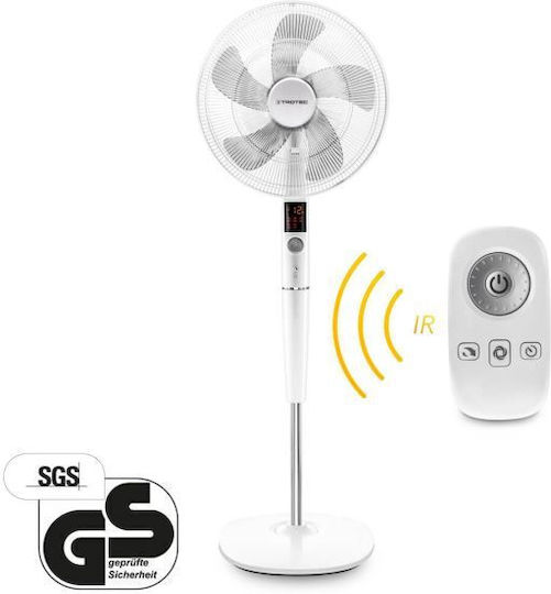 Trotec TVE 26 S Ανεμιστήρας Ορθοστάτης 35W Διαμέτρου 40cm με Τηλεχειριστήριο Λευκός