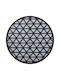 vidaXL Rug Outdoor Round Black Velvet-Black Metal