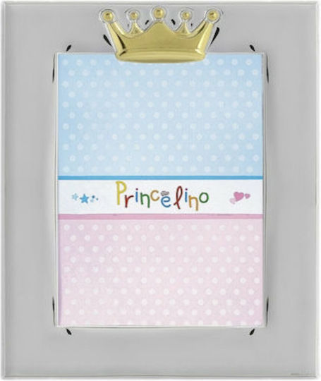 Prince Silvero Krone Kinder Fotorahmen Silber 9x13cm