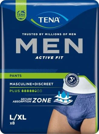 Tena Active Fit Пелени за инконтиненция Голям/XLarge в Син цвят 8бр